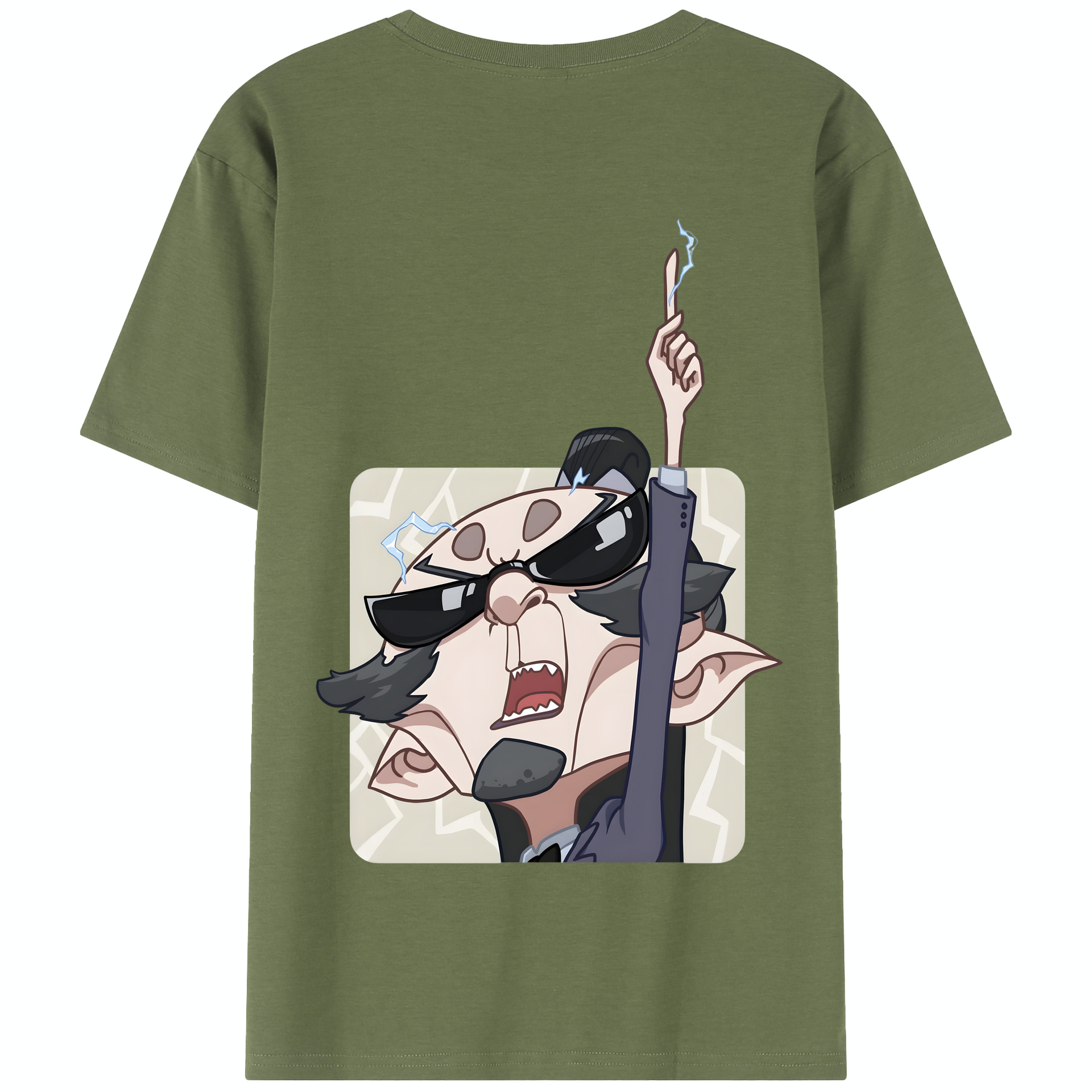 （画像用） Ne Zha 2 ナタ 魔童の大暴れ 綿100％半袖Tシャツ（背面プリント）